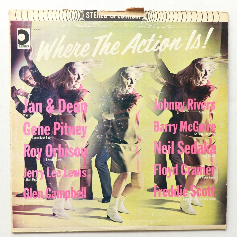 Where The Action Is! 1965 Design Records Vinyl LP Various 12" Vinyl LP SDLP-210